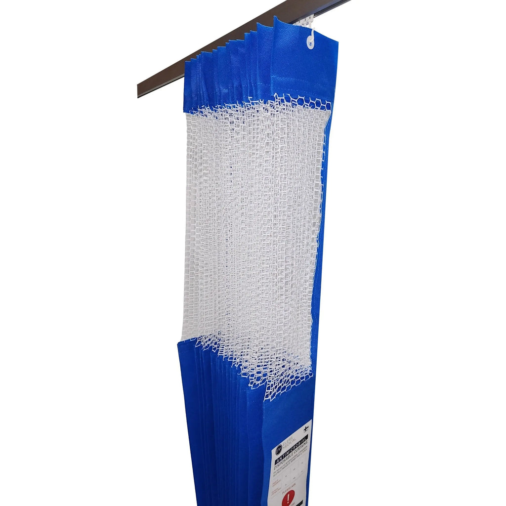 ELERS MEDICAL® Antimicrobial Pacific Blue Curtains 7.5m x 2.3m Drop Mesh - Carton (5) ELERS MEDICAL
