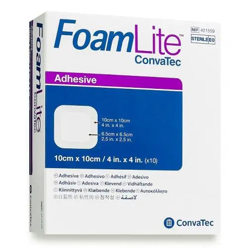 FoamLite Adhesive Dressing 10cmx10cm - Box (10) Convatec
