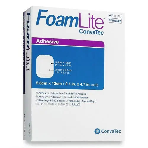 FoamLite Adhesive Dressing 5.5cmx12cm - Box (10) Convatec