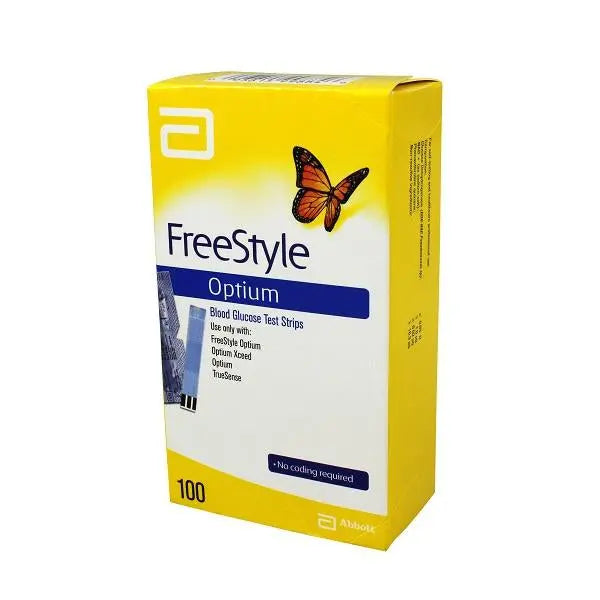 Freestyle Glucose Strips Optium - Box (100) Abbott