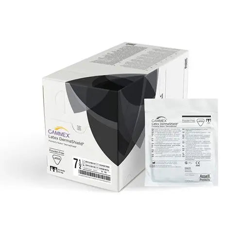 GAMMEX® Latex Dermashield #8.5 - Box (50 Pairs) Ansell