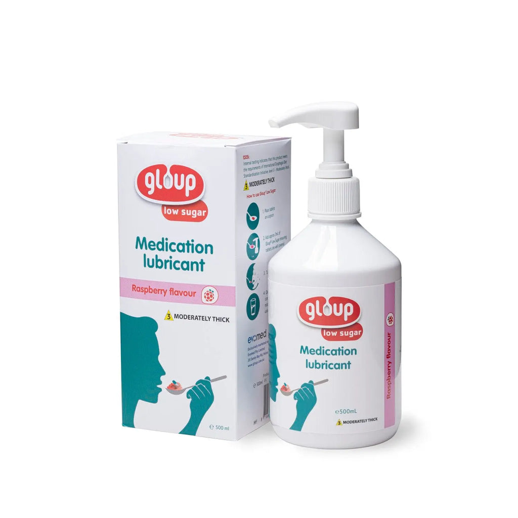 Gloup Medication Lubricant Low Sugar Raspberry Lvl3 500ml - Each Gloup