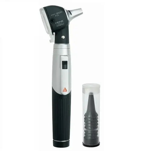 HEINE Mini 3000 LED Fibre Optic Otoscope with Handle and Disposable Tips HEINE