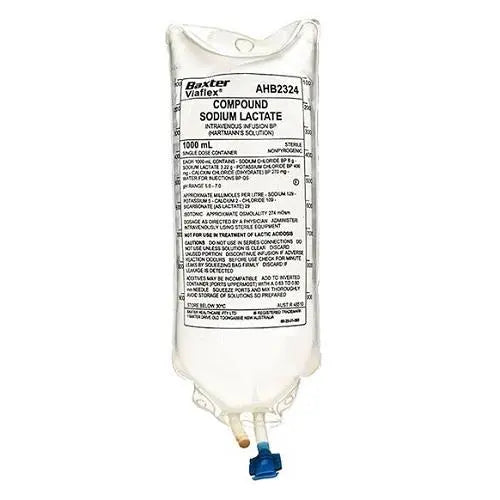 Hartmanns Solution Sodium Chloride IV 1000mL - Each Baxter