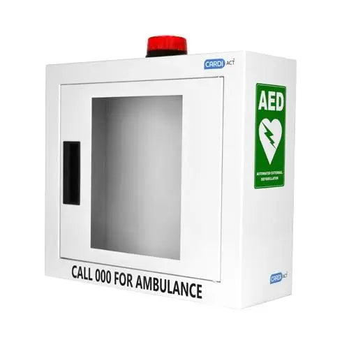 Heartsine AED Wall Cabinet with Alarm & Flashing Light 42x38x15.5cm Heartsine