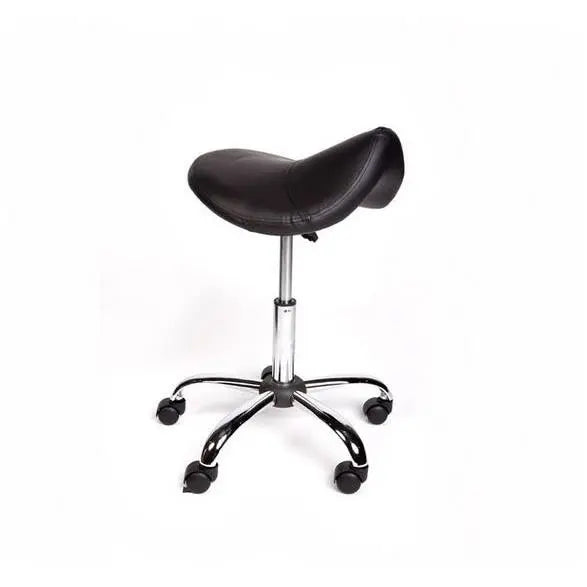 High Comfort Saddle Stool - Black Vinyl (MA04) Pacific Medical