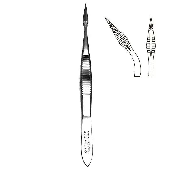 Hunter First Aid & Splinter Forceps Curved 11.5cm ARMO Armo