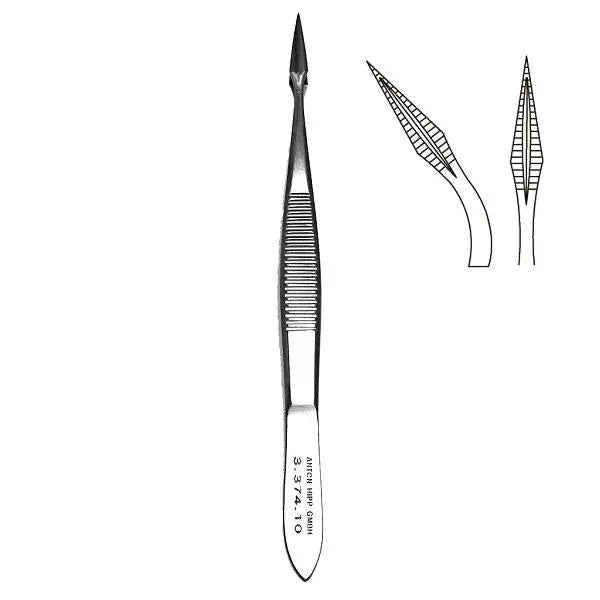 Hunter First Aid & Splinter Forceps Straight with Pin 11.5cm ARMO Armo