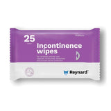Incontinence Wipes (with Barrier Cream) 33cm x 22cm 25's - Carton (12) Reynard