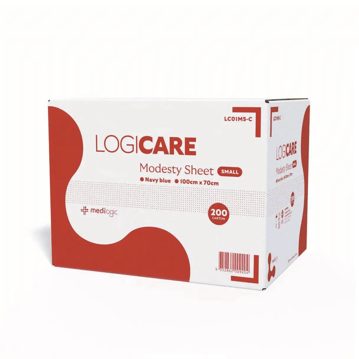 LOGICARE Modesty Sheet Small Blue 100cm x 70cm - Carton (200) Medilogic