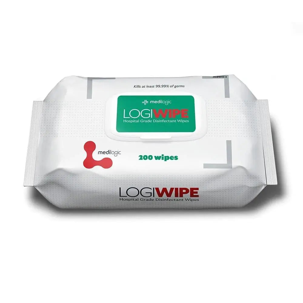 LOGIWIPE Hospital Grade Disinfectant Wipes Pack 200 - Carton (6) Medilogic