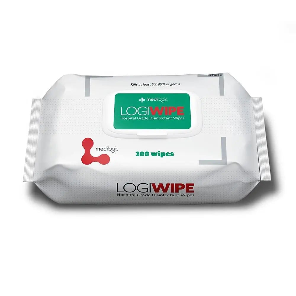 LOGIWIPE Hospital Grade Disinfectant Wipes - Pack (200) Medilogic