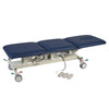 Medilogic Deluxe 3 Section Full Electric Couch with Central Locking Castors Navy Blue Medilogic