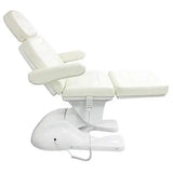 Medilogic Supreme Cosmetic Couch 4 Motor 3 Section in White Medical Grade Vinyl Medilogic