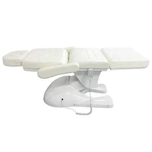 Medilogic Supreme Cosmetic Couch 4 Motor 3 Section in White Medical Grade Vinyl (PM5) Medilogic