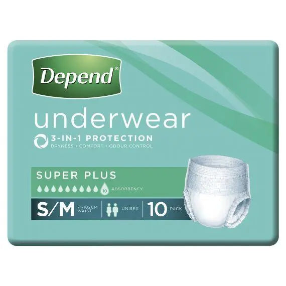 Depend Underwear Super Plus Small/Medium - Carton (10x4) Depend
