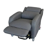 Mobile Power Recline Chair Cloud - Vinyl Stretch Upholstery - Charcoal Smik