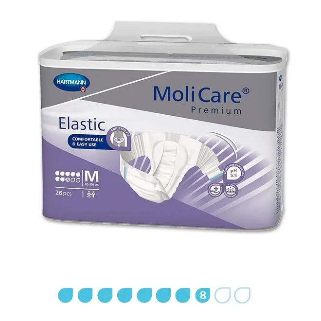 MoliCare Premium Elastic Slip Medium, 8 Drops - Pack (26) Hartmann