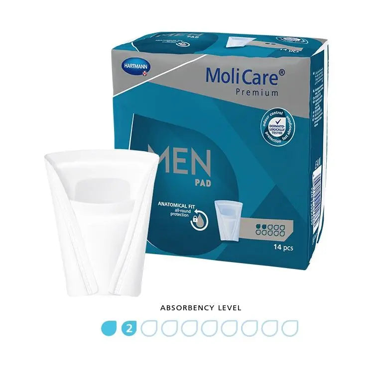 MoliCare Premium Men Pad 2 Drops (168067) - Pack (14) Hartmann