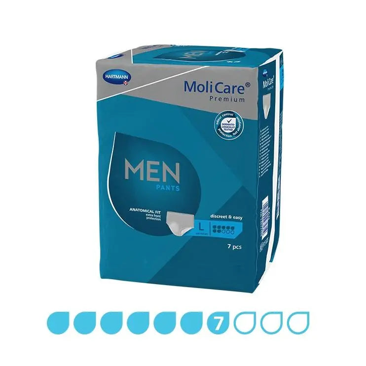 MoliCare Pull-Ups Premium Men Pants Large, 7 Drops - Pack (7) Hartmann