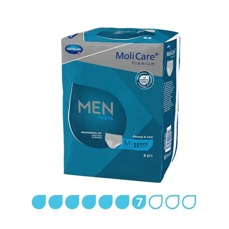 MoliCare Pull-Ups Premium Men Pants Medium, 7 Drops - Pack (8) Hartmann