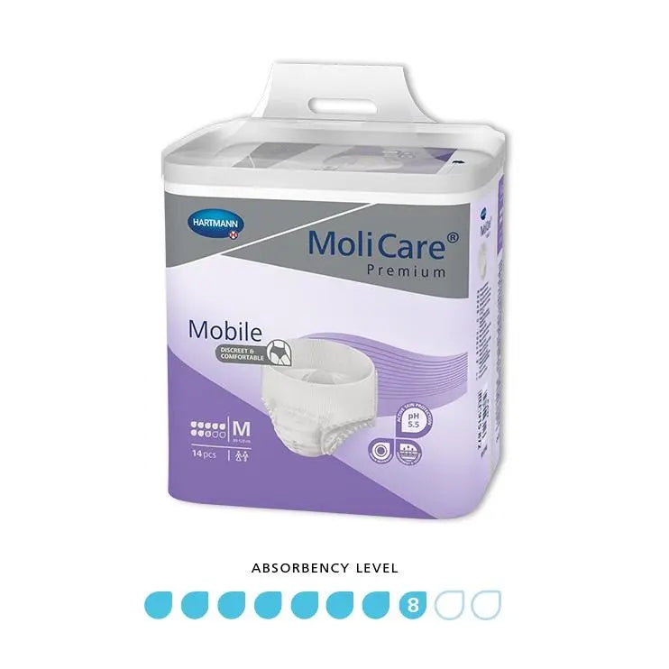 MoliCare Pull-Ups Premium Mobile Medium, 8 Drops - Pack (14) Hartmann