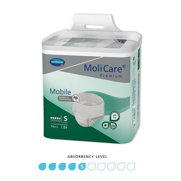 MoliCare Pull-Ups Premium Mobile Small, 5 Drops - Pack (14) Hartmann