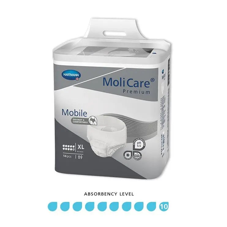 MoliCare Pull-Ups Premium Mobile X-Large, 10 Drops - Pack (14) Hartmann