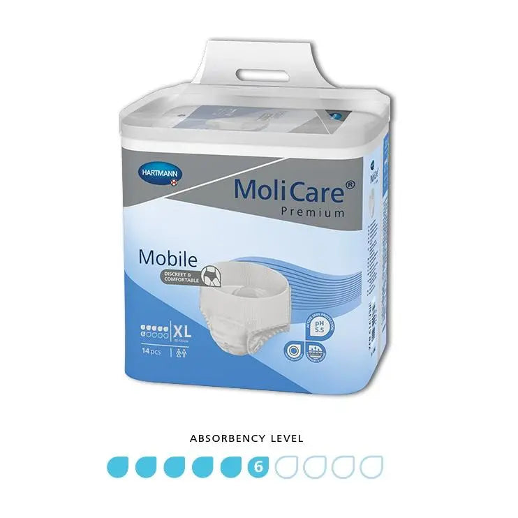 MoliCare Pull-Ups Premium Mobile X-Large, 6 Drops - Pack (14) Hartmann