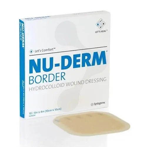 Nu-Derm Hydrocolloid Border Dressing 15cmx15cm - Box (5) Acelity