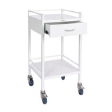 Qube Instrument Trolley Powder Coated White - 1 Drawer Medilogic