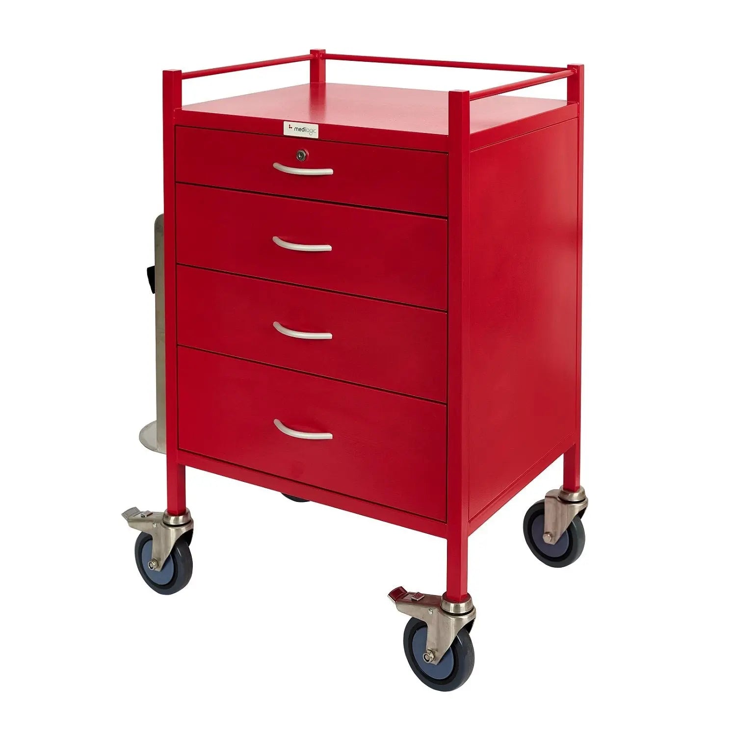 Qube Red Emergency Cart 4 Drawer Medilogic