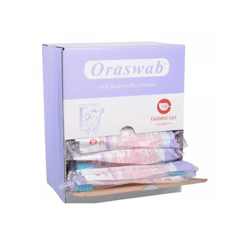 Toothette Oral Swab w/Sodium Bicarbonate (X76075) Purple Box - Box (100) Oraswab