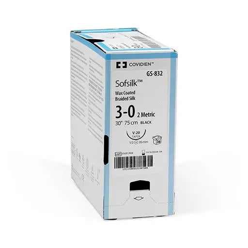 Sofsilk Silk Suture 3-0 16mm 75cm - Box (36) Covidien