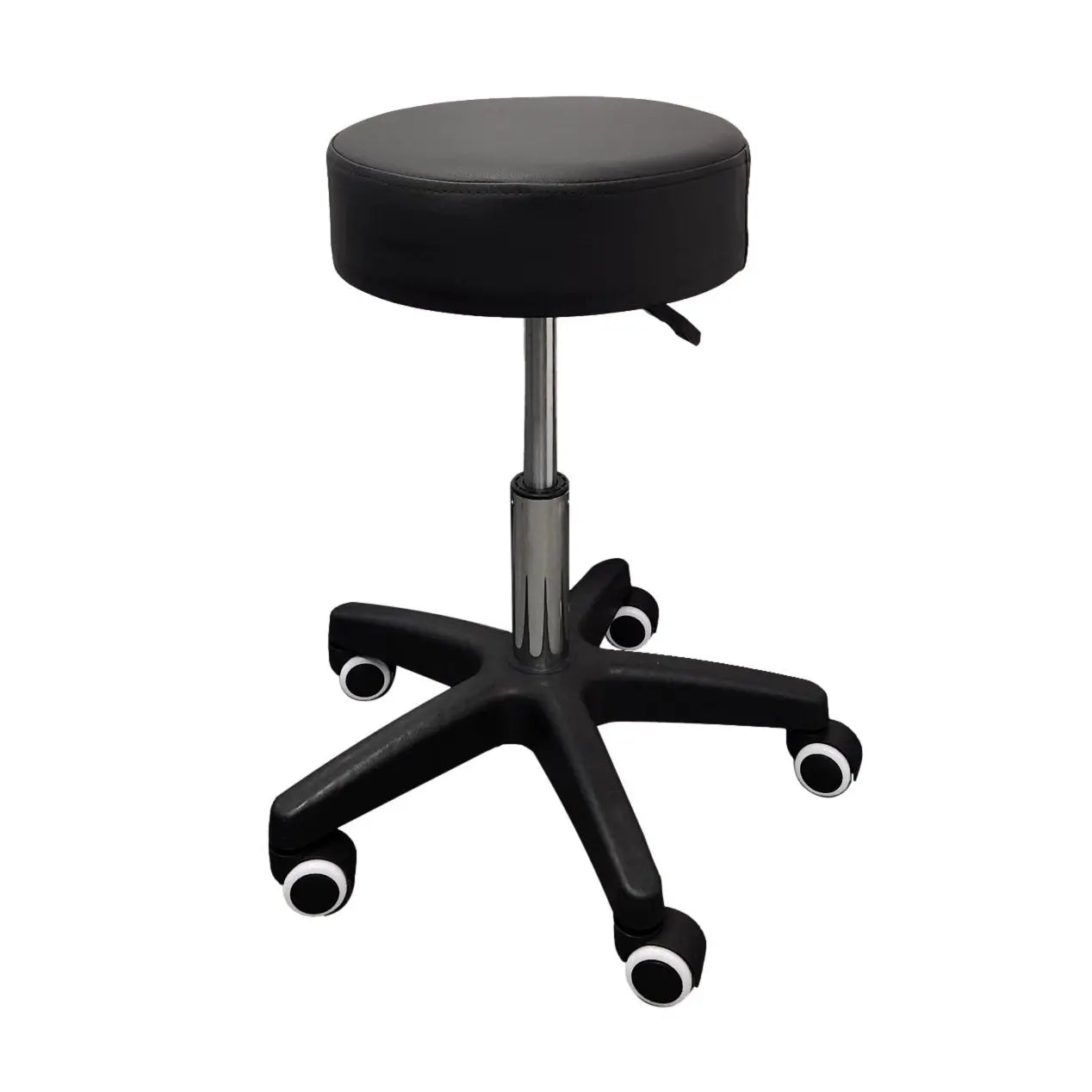 Standard Surgeon Stool Gas Lift Adjustable Black Cushion Seat Medilogic