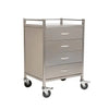 Qube Instrument Trolley 4 Drawer 900 x 500 x 970mm  S/Steel (GC0600) Smik Care