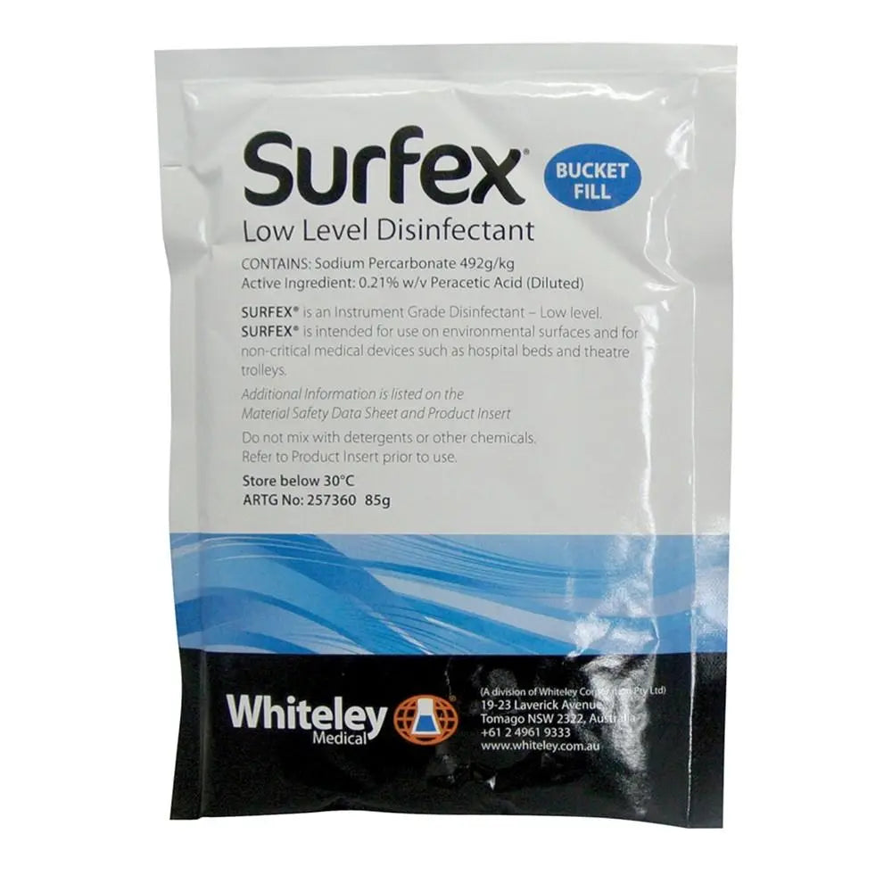 Surfex Powder Disinfectant Bucket Fill 85g - Carton (80) Whiteley