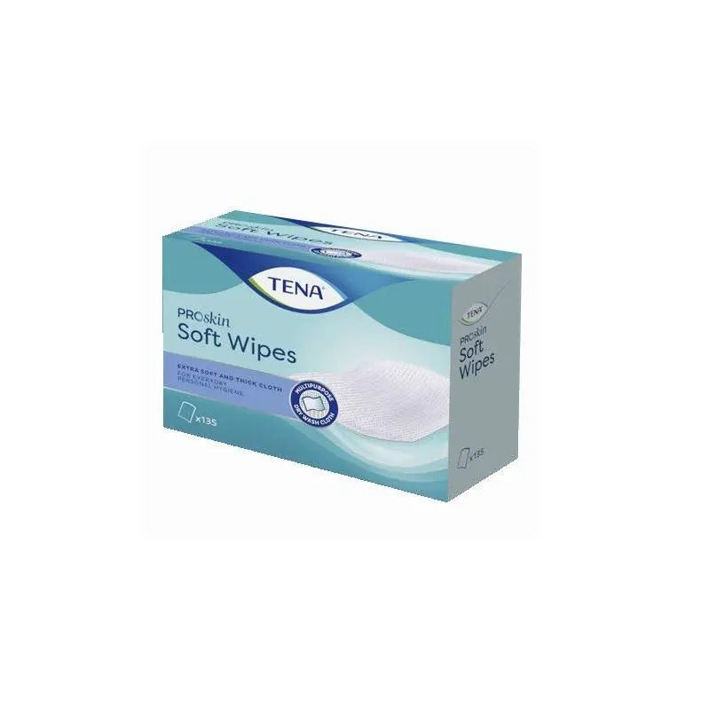 TENA Soft Incontinence Wipes 19x30cm Pack 135 - Carton (8) Tena