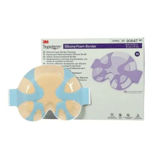 Tegaderm Silicone Foam Border Dressing 15cm x 17cm - Box (10) 3M