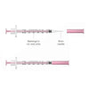 Terumo Unisharp 0.3mL Fixed Needle Syringe 31G x 8mm with Pink Plunger - Box (100) Terumo