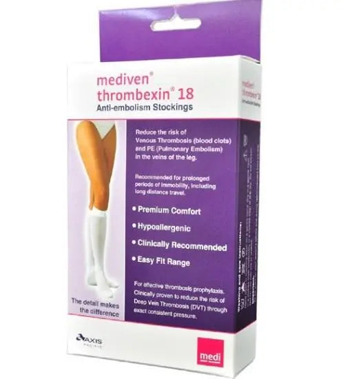 Thrombexin A-E Stocking 18 Knee Length M 23-25cm - Pack (10 Pairs) Mediven
