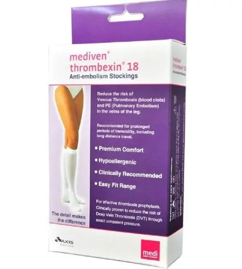 Thrombexin A-E Stocking 18 Knee Length XL 29-31cm - Pack (10 Pairs) Mediven