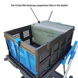 V-Cart Folding Trolley with Folding Basket X-Cart