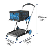V-Cart Folding Trolley with Folding Basket X-Cart