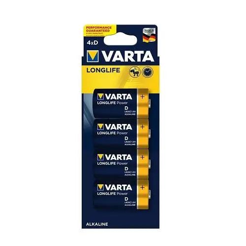 Varta D Longlife Alkaline Batteries - 4 Pack Varta