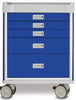 Viva Anaesthetic Cart Blue - 5 Drawer W690mm x D520mm x H930mm (GC2040) Viva