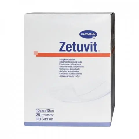 Zetuvit Absorbent Dressing Pads 10 x 10cm - Box (25) Hartmann