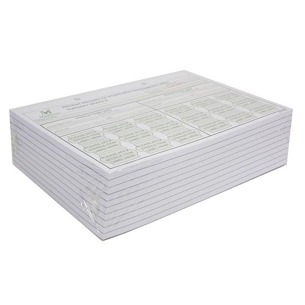 Surgery Patient Record Sheet Pad (6034322222) 50 Sheets - Each