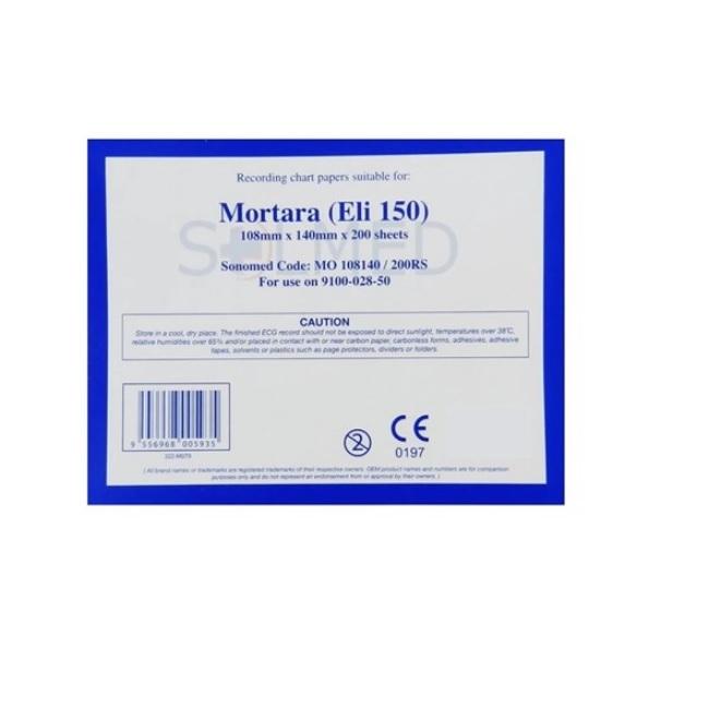 Mortara Thermal Paper Z-Fold 108mm x 140m for ELI150 - Pack (200 Sheets)