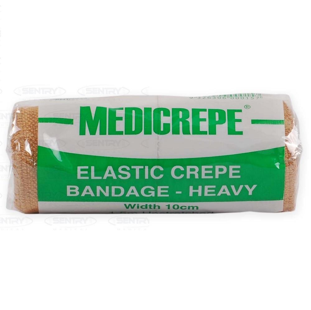 Medicrepe Elastic Heavy Crepe Bandage 10cm x 1.5m (Unstretched) - Pack (12)